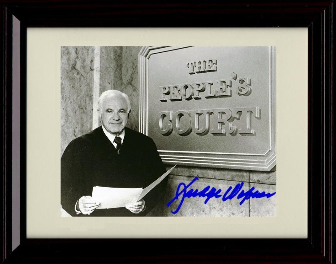 8x10 Framed Judge Wapner Autograph Promo Print - Landscape