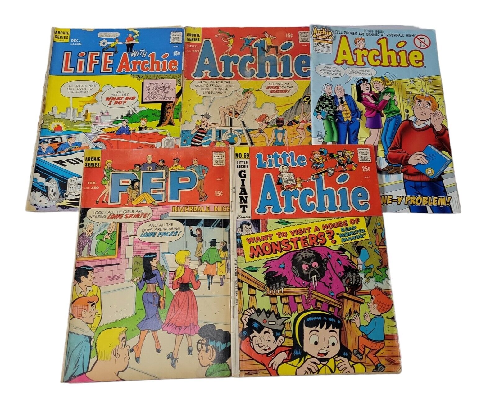 Vtg 1970s Archie Comics Life With Archie, Little Archie, PEP, 2007 Archie Fair