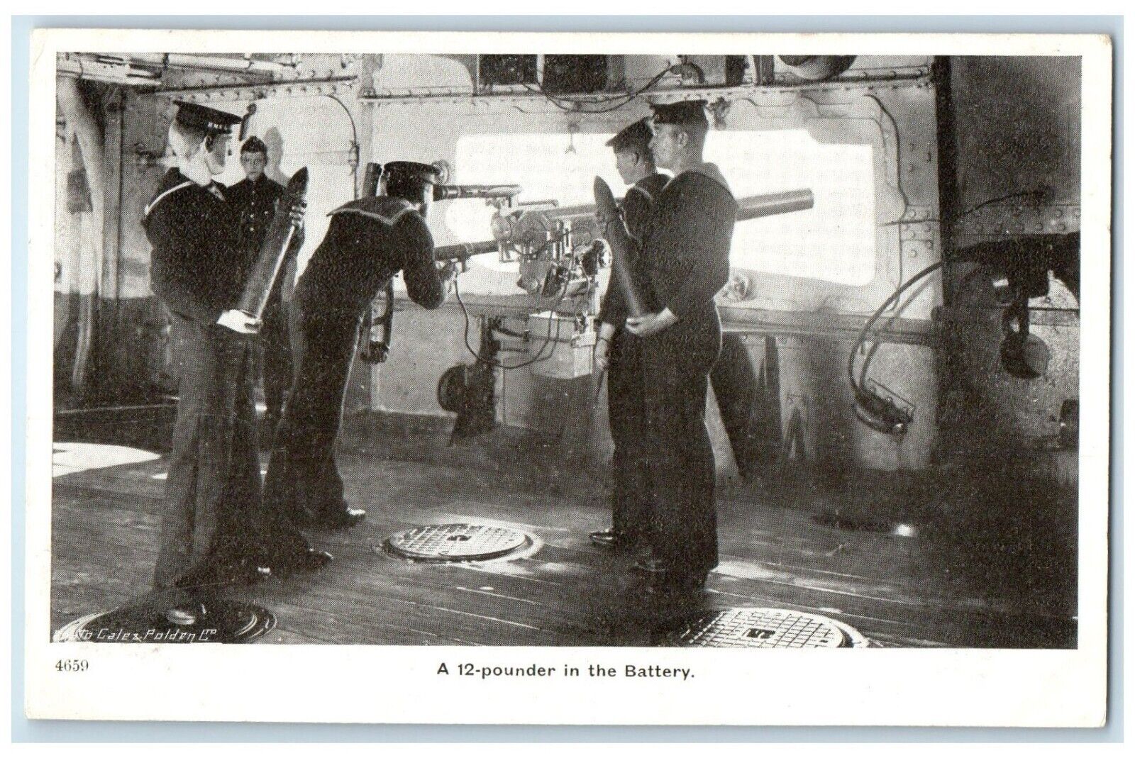 c1910\'s A 12 Pounder In The Battery British Navy Unposted Antique Postcard