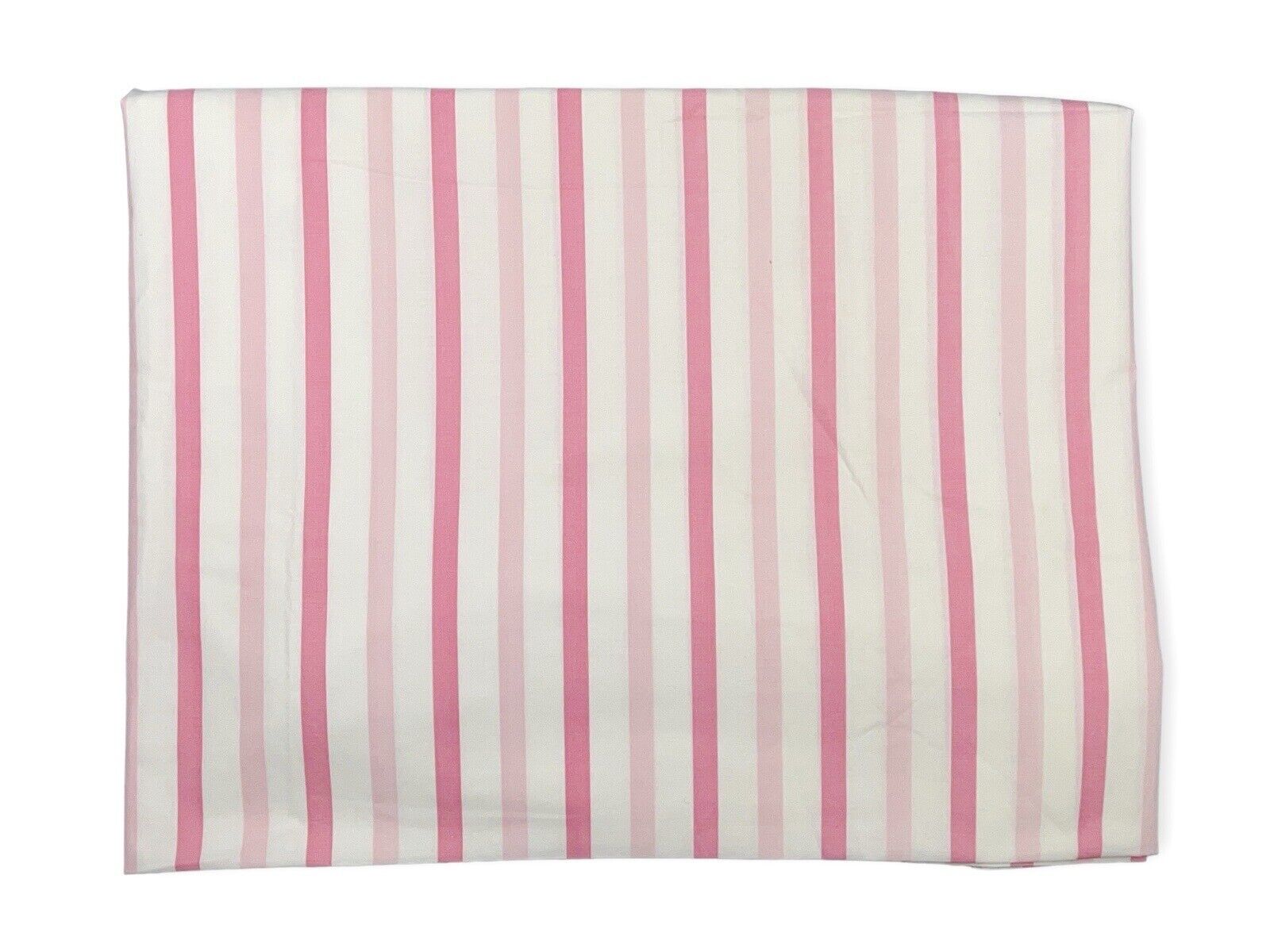 VINTAGE CANNON MONTICELLO FULL SHEET SET 70\'S MOD STRIPE COLORS PINK AND WHITE