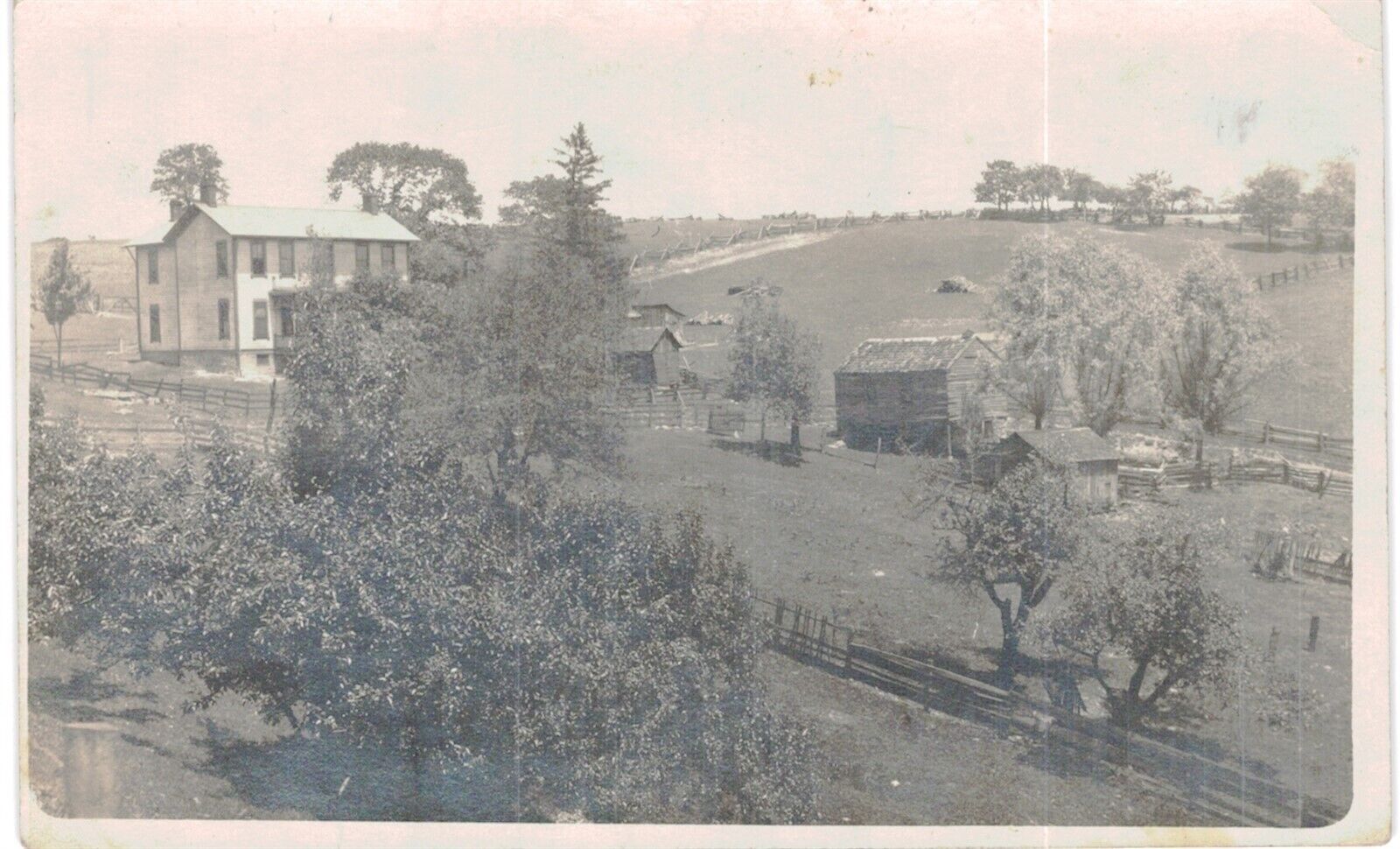 Real Photo RPPC of Unidentified Farm 1910 