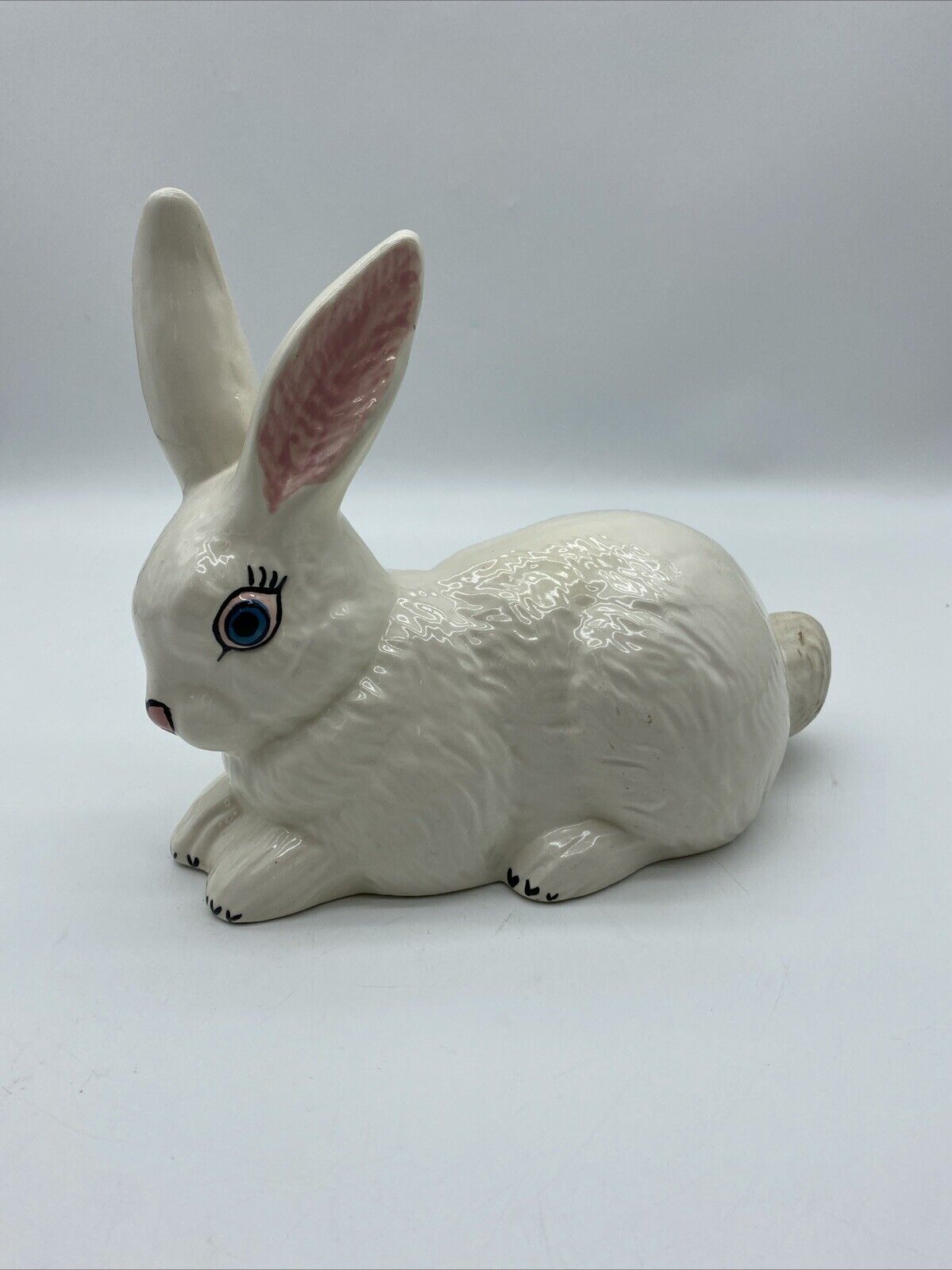 VINTAGE CERAMIC EASTER BUNNY HAND PAINTED