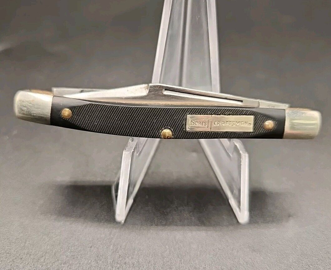 VINTAGE SEARS CRAFTSMAN USA 2-Blade Folding Pocket Knife 95072 NICE CONDITION