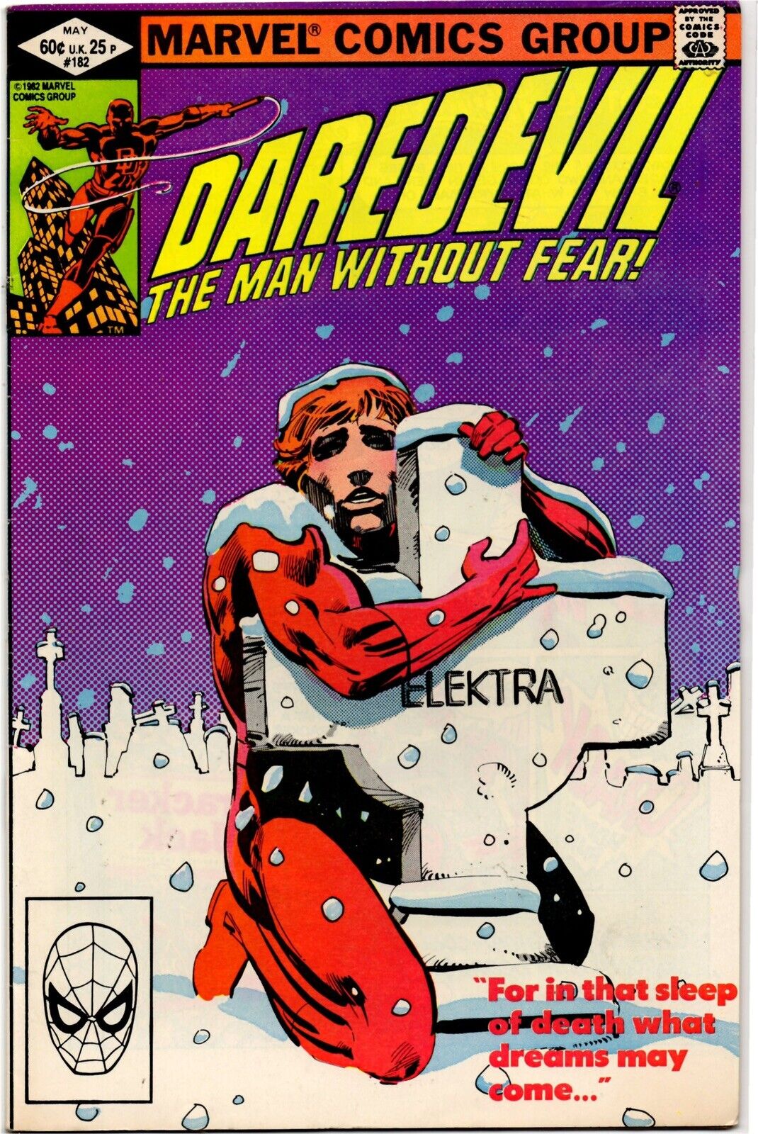 Daredevil #182 Marvel Comic 1982 Key Issue Punisher Appearance Vintage Daredevil