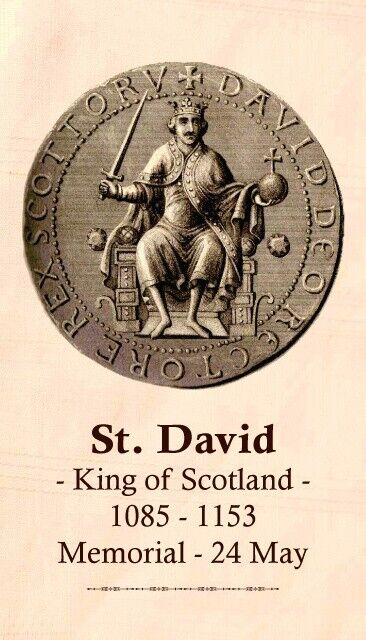 St. David Medal LAMINATED Prayer Card, 5-Pack, with Two Free Bonus Cards