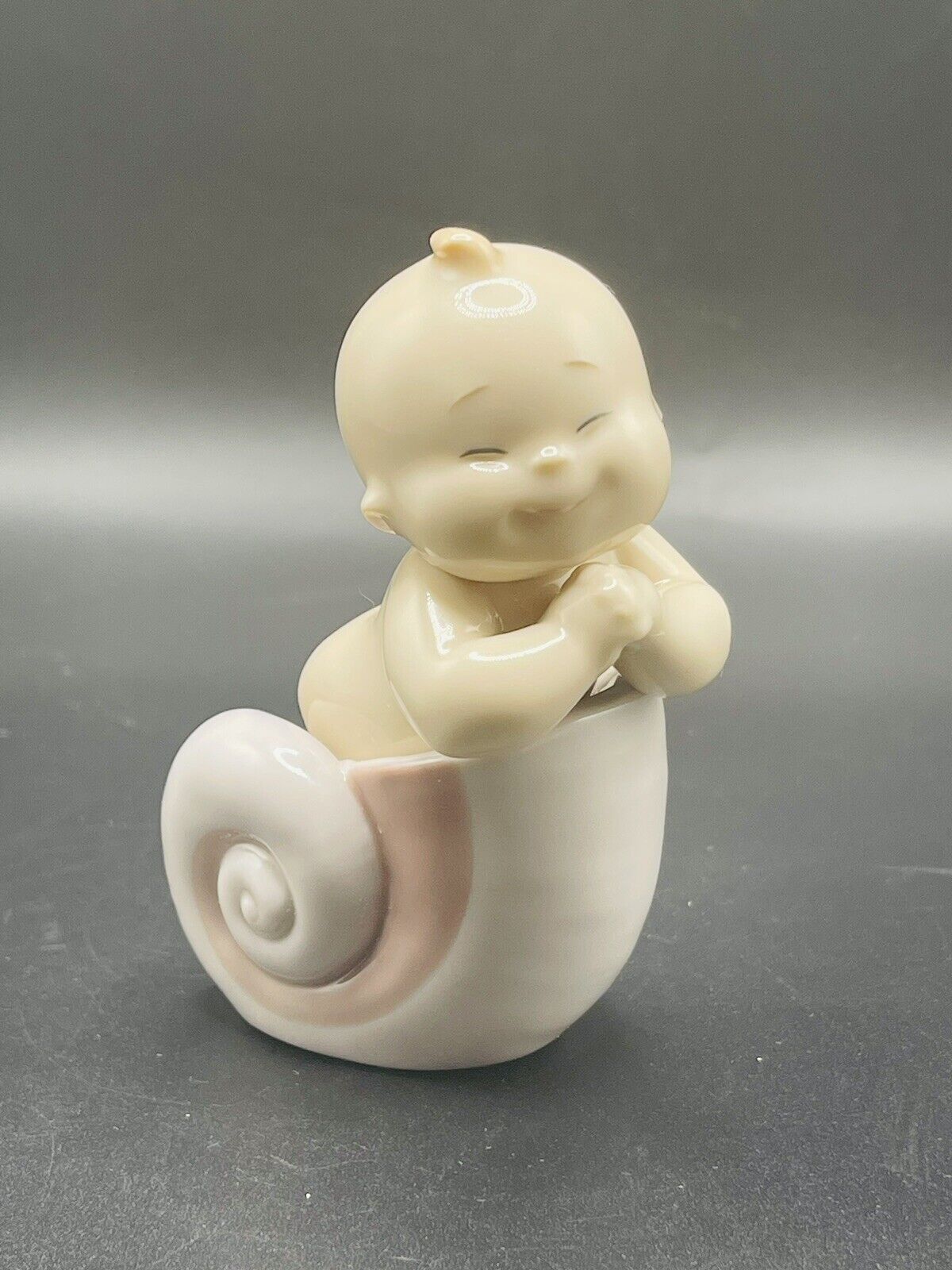 Nao Llardo Where Do Babies Come From Snail Shell Figurine Porcelain Collect Rare
