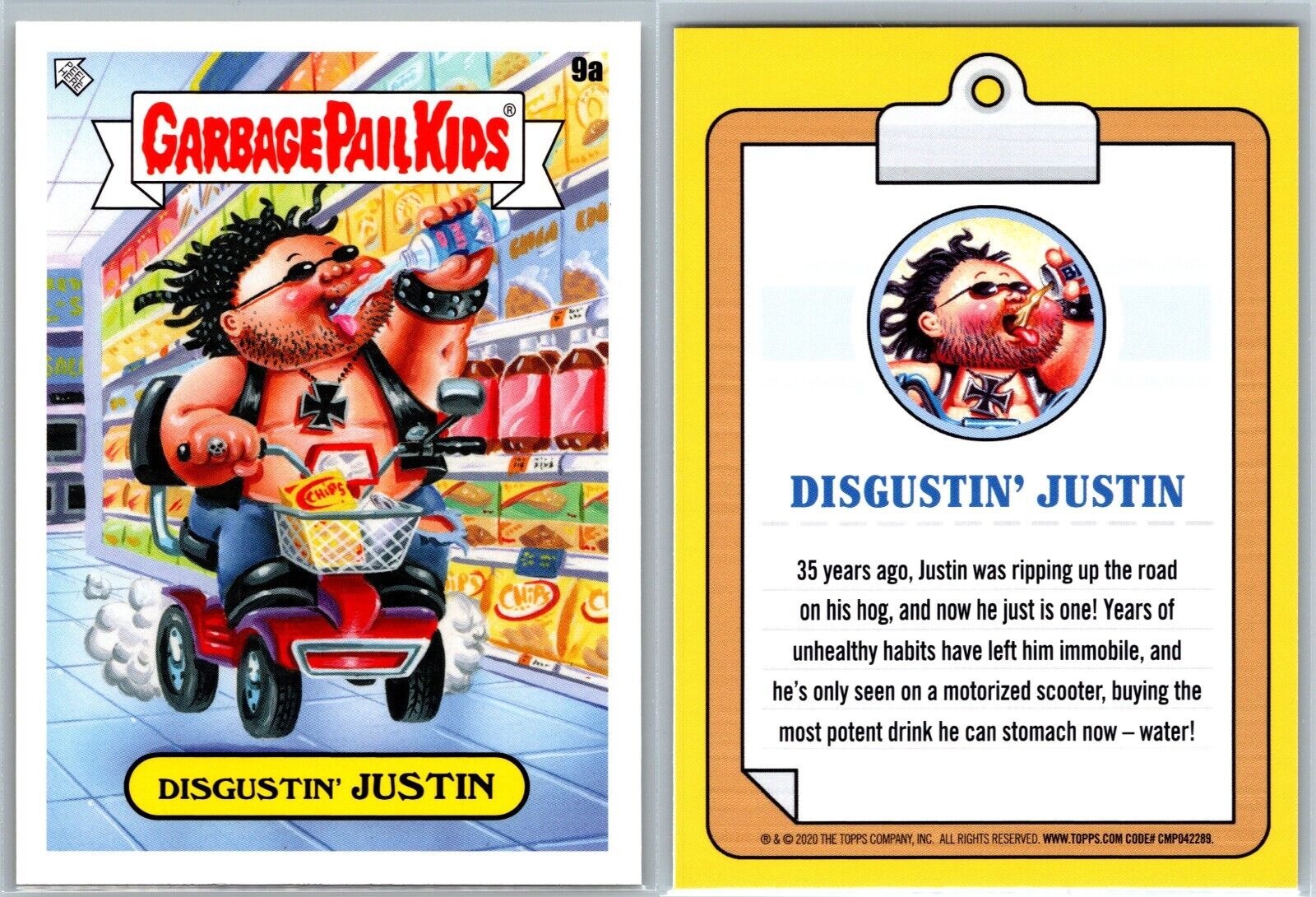 2020 Garbage Pail Kids GPK 35th Anniversary Series Card Disgustin Justin 9a