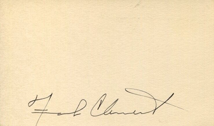 Frank G Clement Governor of Tennessee Signed Autograph