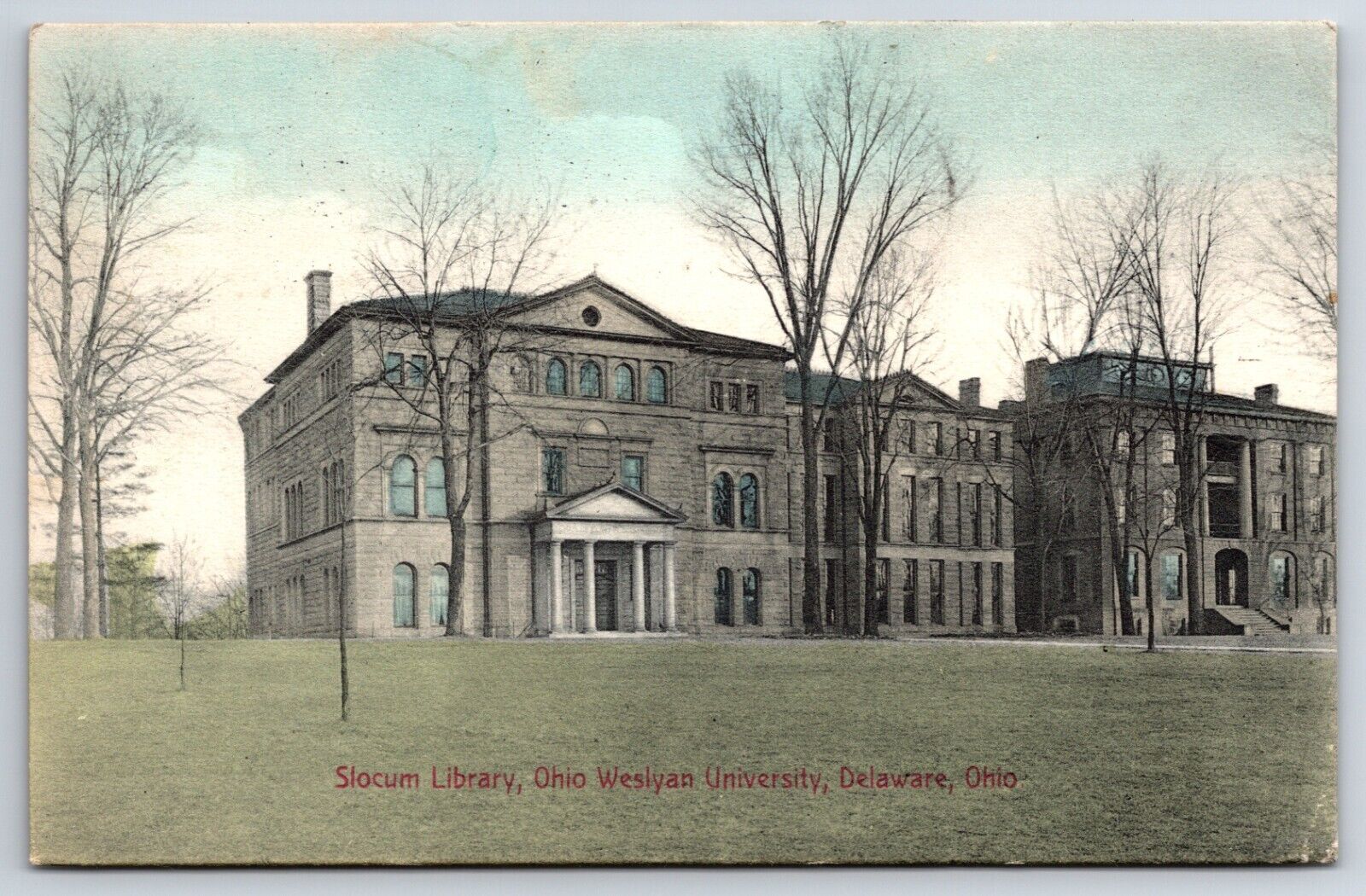 Ohio Weslyan University Slocum Library c1900\'s Delaware OH Vintage Postcard
