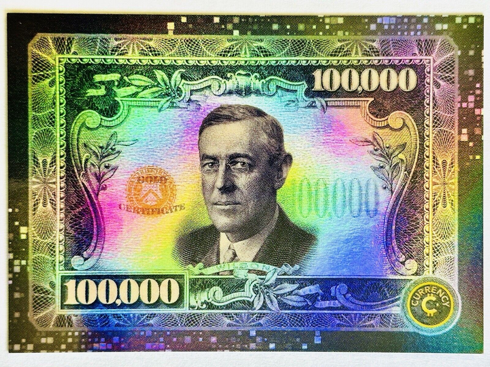 $100K FEDERAL RESERVE NOTE  #35  2024 Cardsmiths Currency S3 Rainbow HoloFoil