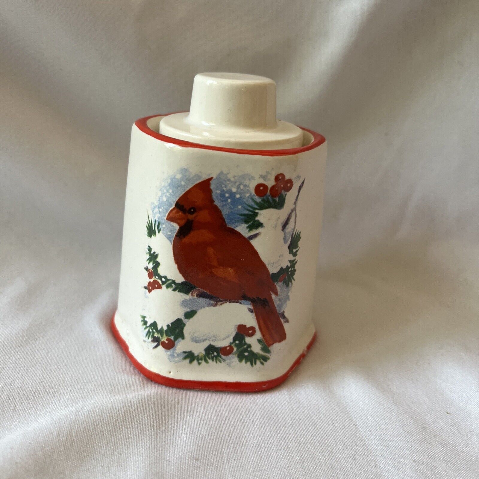Ceramic Cardinal Candle By Almar Industries