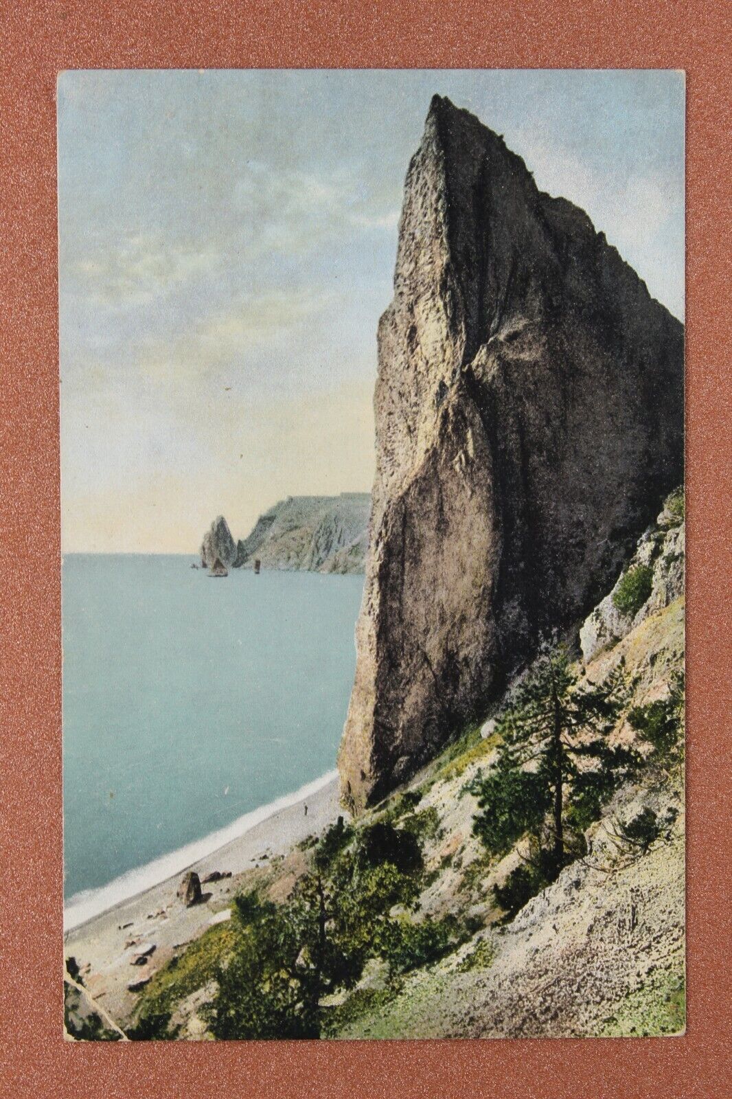 Cap Violent aupres du couvent St. George. Tsarist Russia postcard 1909s