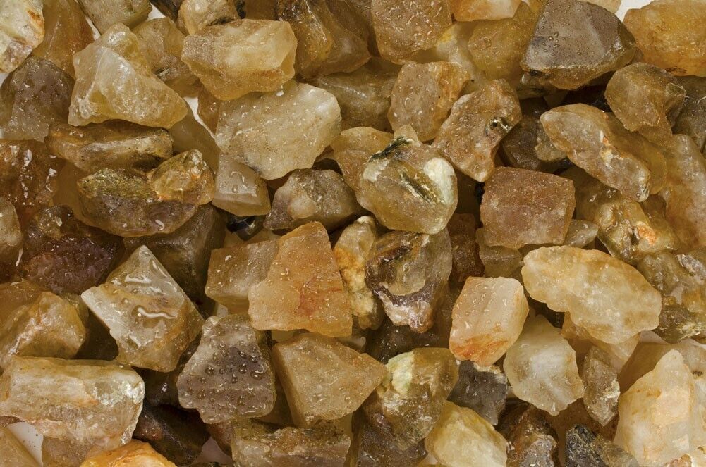 1/4 lb Golden Citrine Rough Stones - Natural Crystal Mineral Rock Tumbling