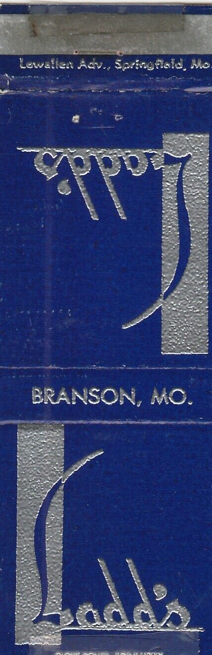 VINTAGE MATCHBOOK COVER. LADD\'S. BRANSON, MO.