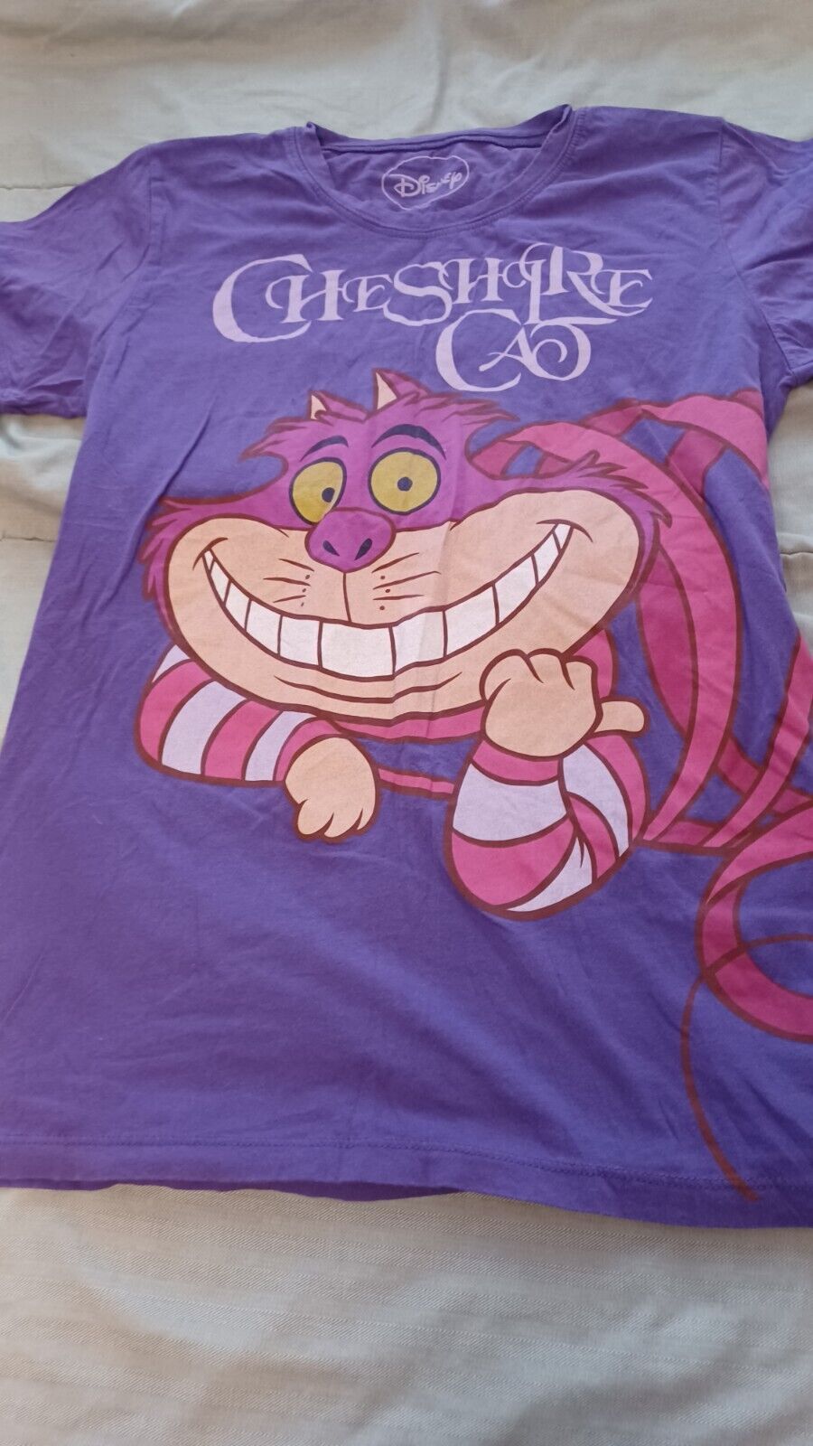 Disney Cheshire Cat Shirt Top Women's Extra Large Pink Short-Sleeve Graphic Tee