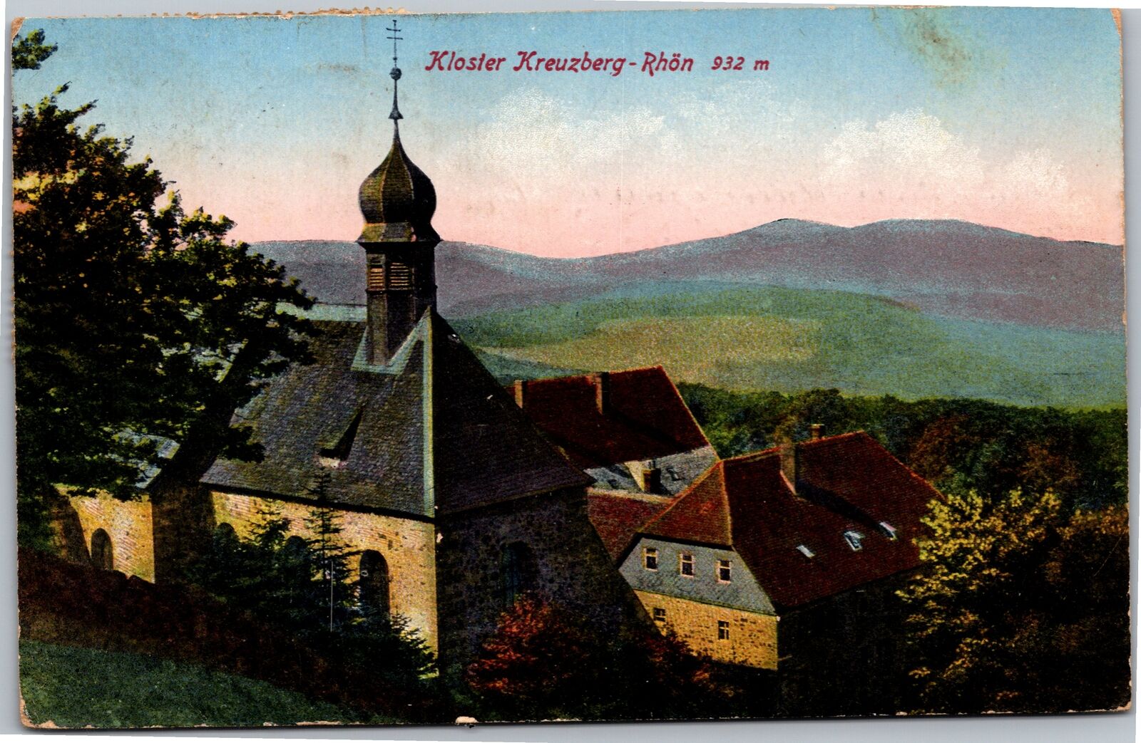 Postcard Germany Kreuzberg Monastery in the Rhon