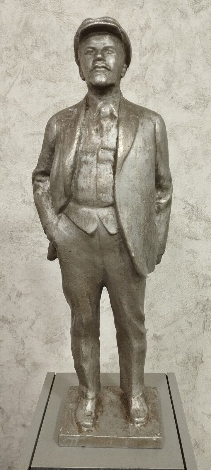 Antique Soviet Russian Smelumine Handmade Figurine Vladimir Lenin