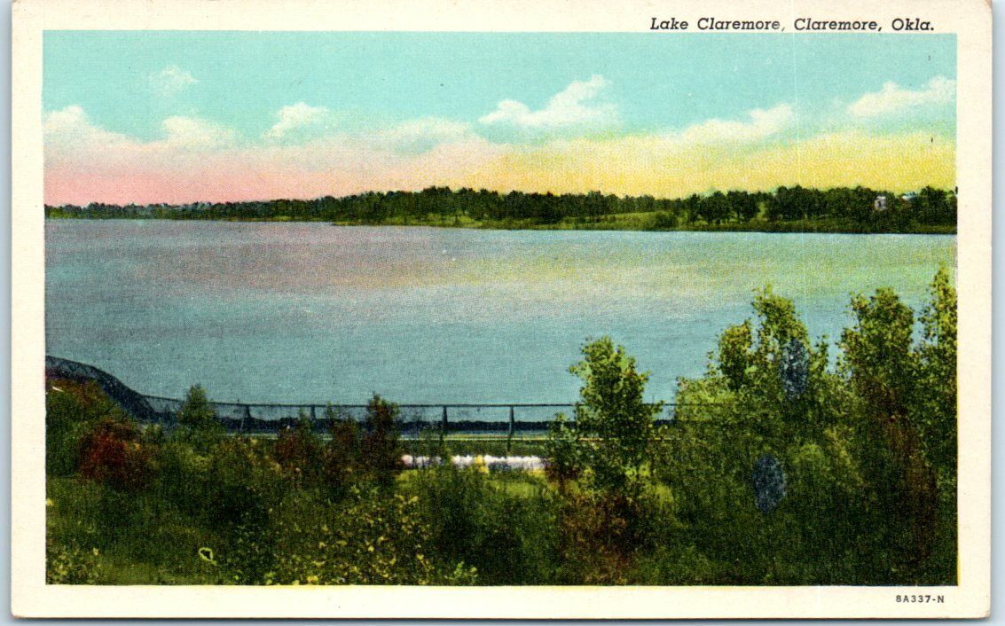Postcard - Lake Claremore - Claremore, Oklahoma