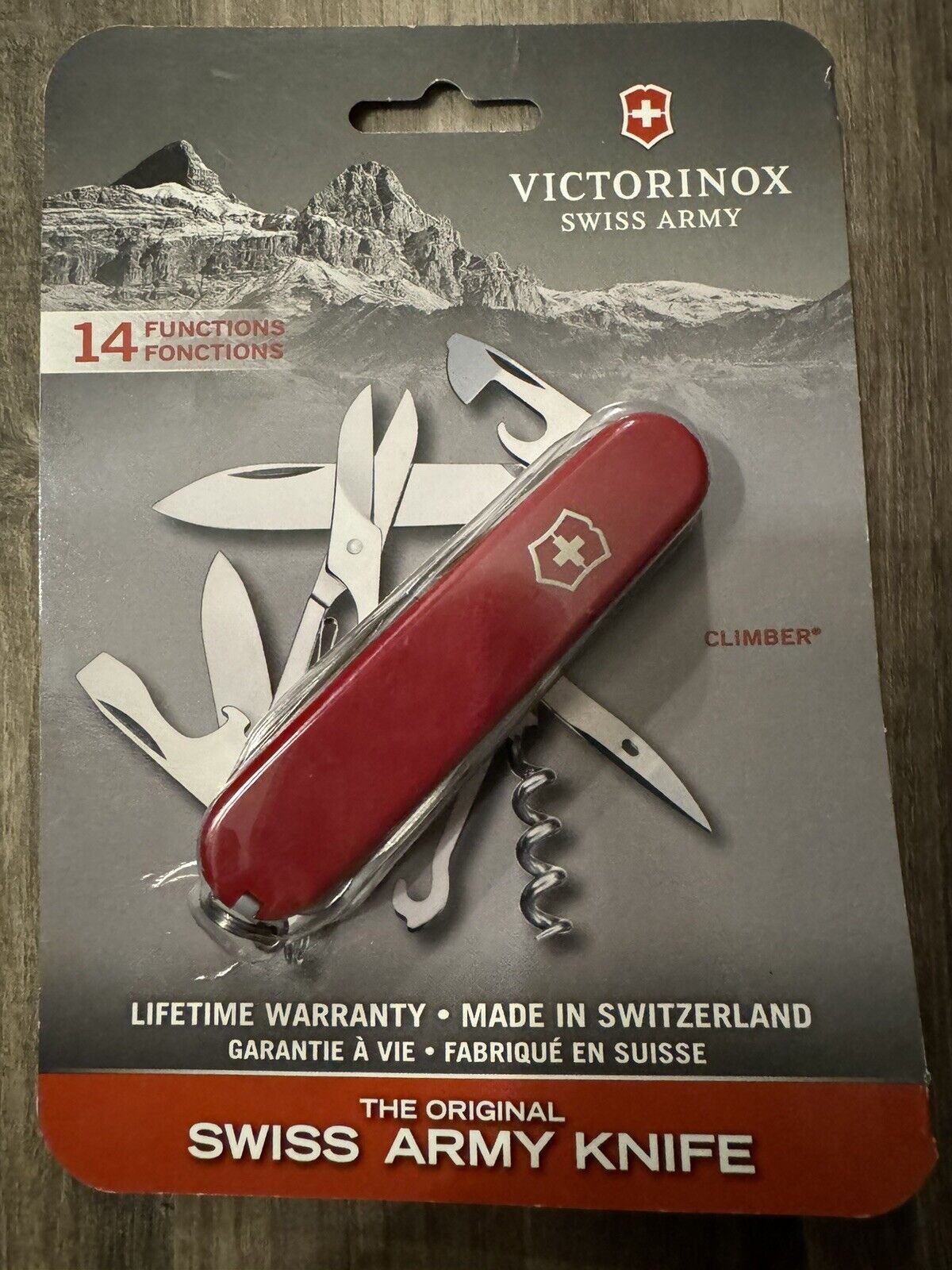 Victorinox 14 function Swiss Army Knife # 1.3703.B1-X1 Red Climber (H-C6)