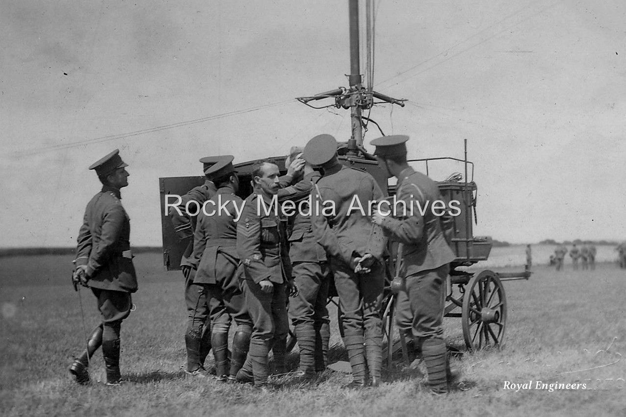 kl-71 SUSSEX, SEAFORD, MILITARY CAMP, ROYAL ENGINEERS, WIRELESS, 1909. Photo
