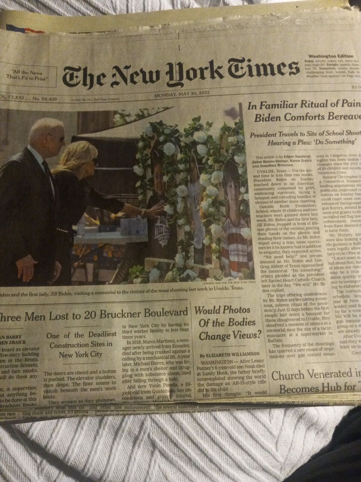 THE NEW YORK TIMES MONDAY MAY 30, 2022