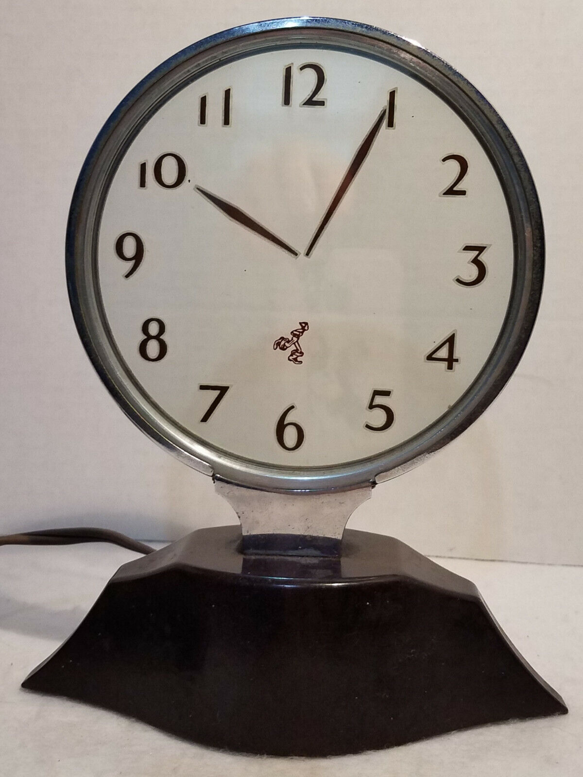 RARE Vintage Rex Cole Inc Boots Boy Mystery Clock Model 5-A;  Works