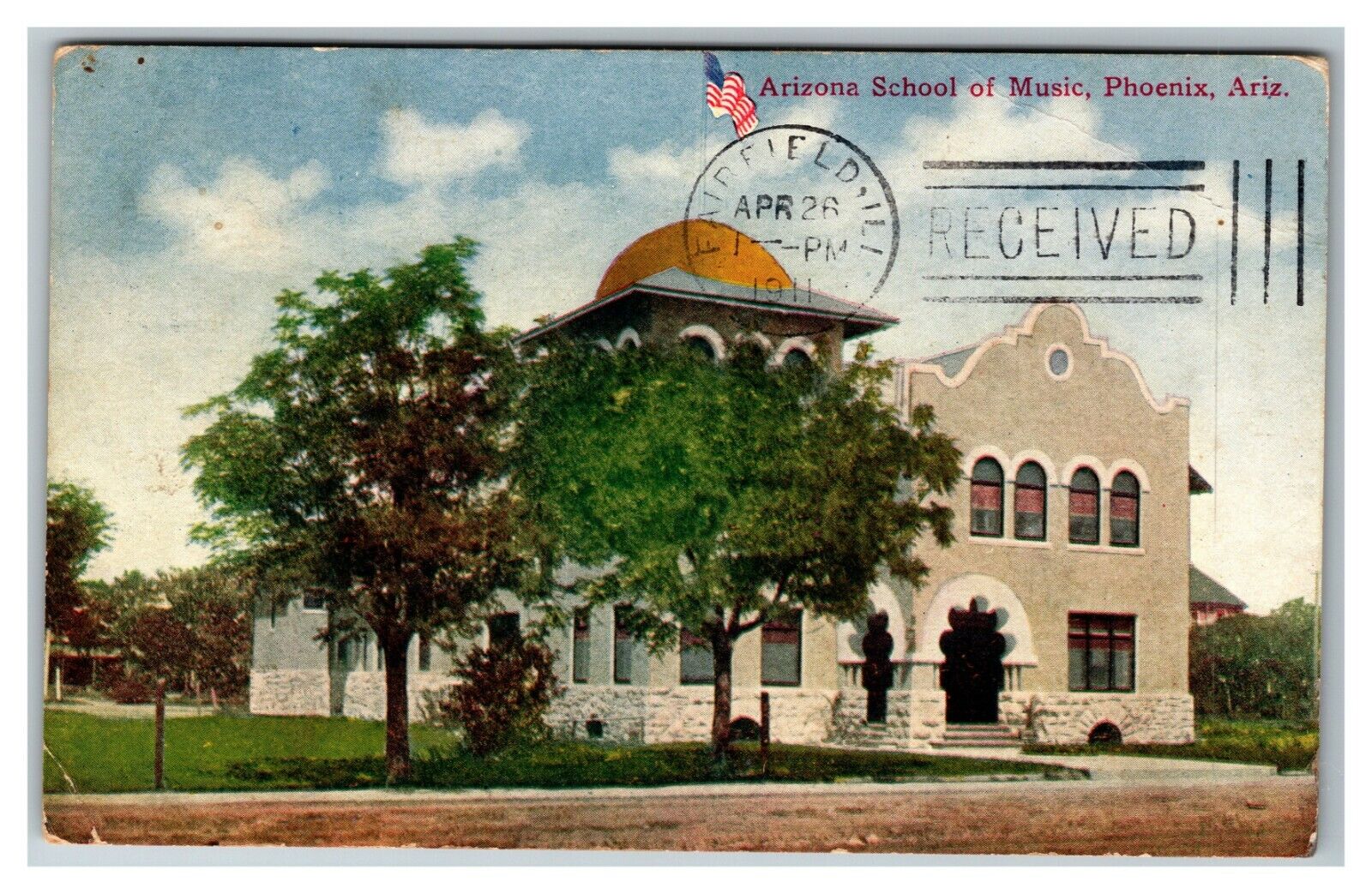 Phoenix AZ, Arizona School Music, Arizona c1911 Vintage Postcard