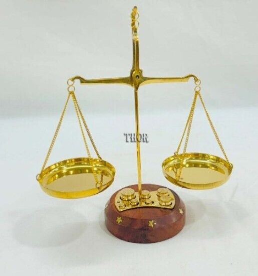 Antique Weighing Brass Scale Balance Justice Law Scale Decoration Divine Item