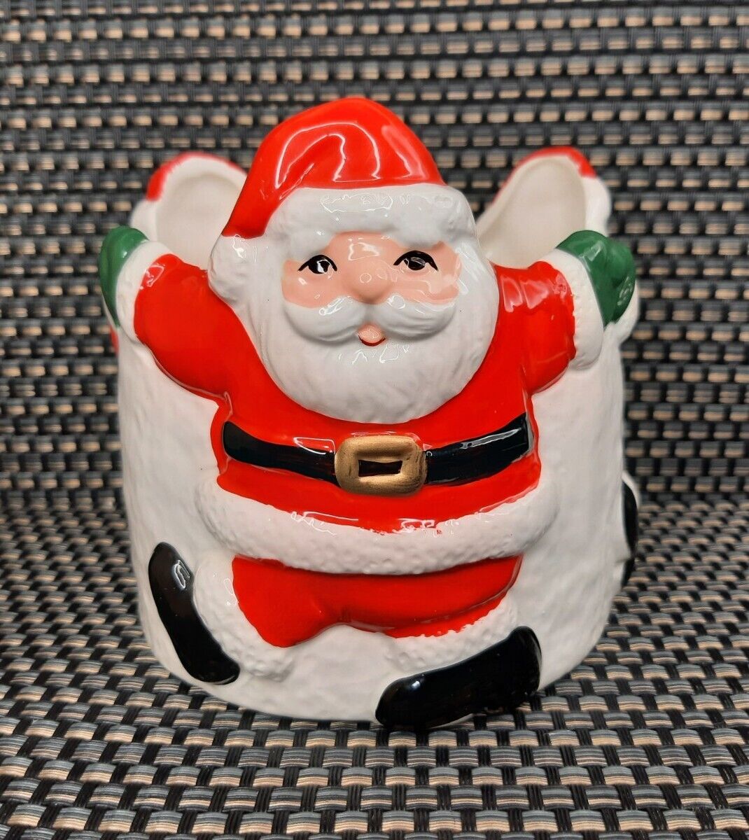 Vintage Christmas Inarco Santa Planter Vase Ceramic Santa Retro Christmas