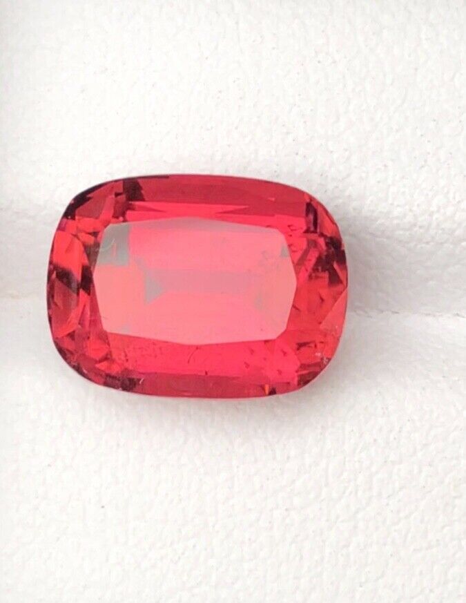 6.40 carats reddish pink colour step Cushion tourmaline Piece from Afghanistan