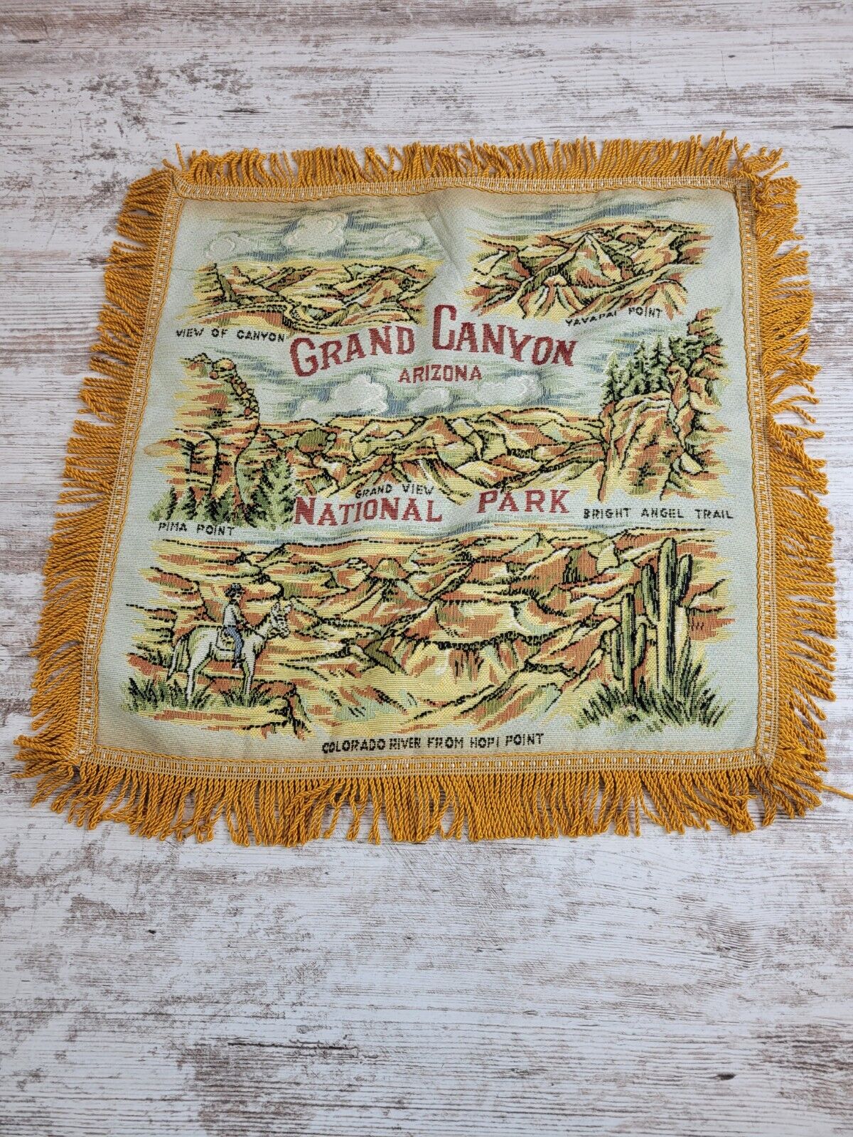 Vintage Souvenir Grand Canyon National Park Pillow Cover