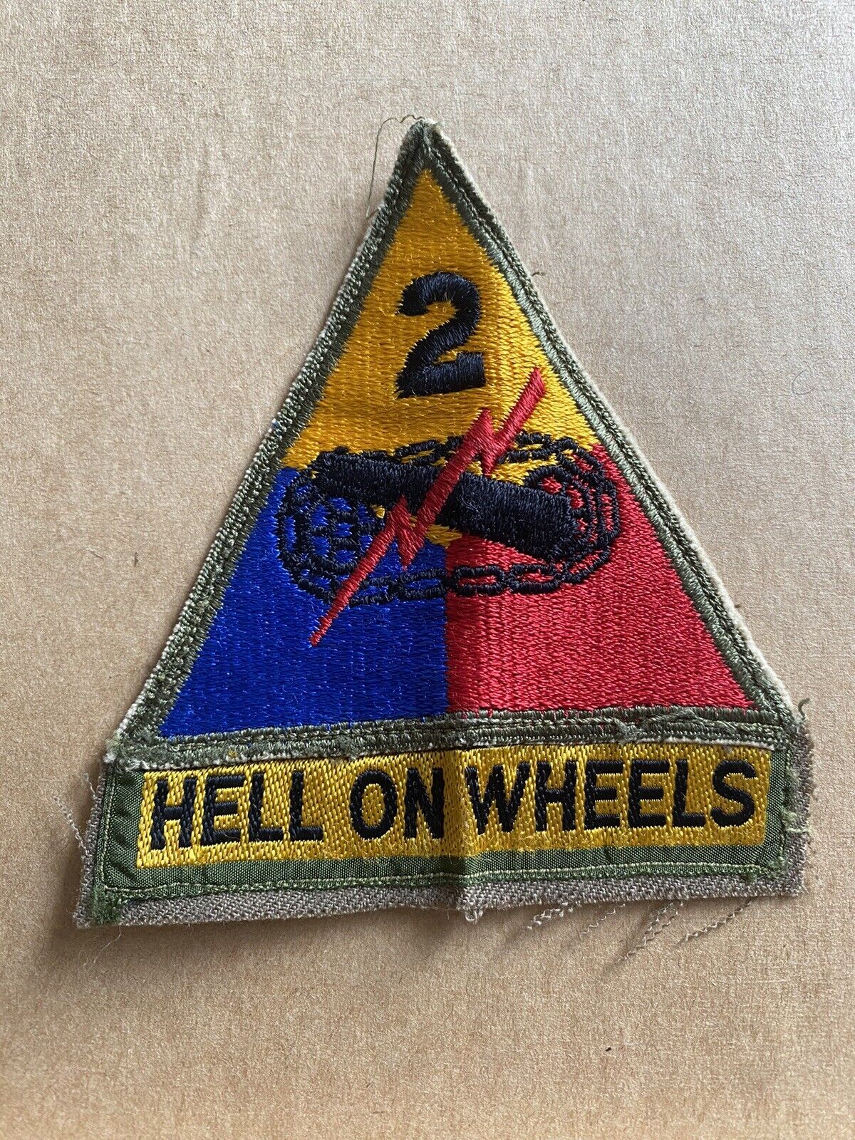 2nd Armored  Division Patch With Attached \