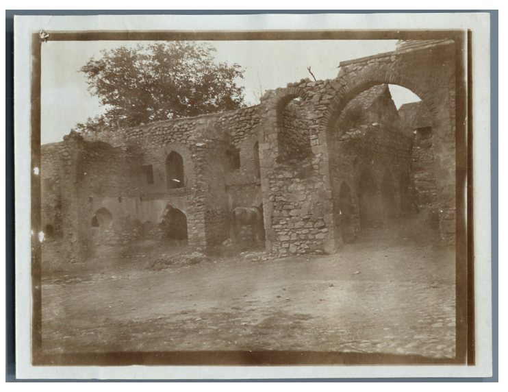 Azerbaijan, Shaki (nуха), ruins of ancient caravanserai vintage citrate pr