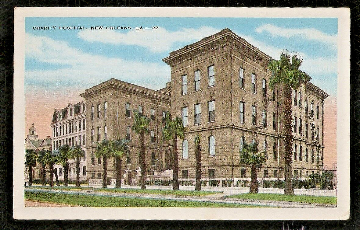 Charity Hospital 1930 New Orleans Postcard