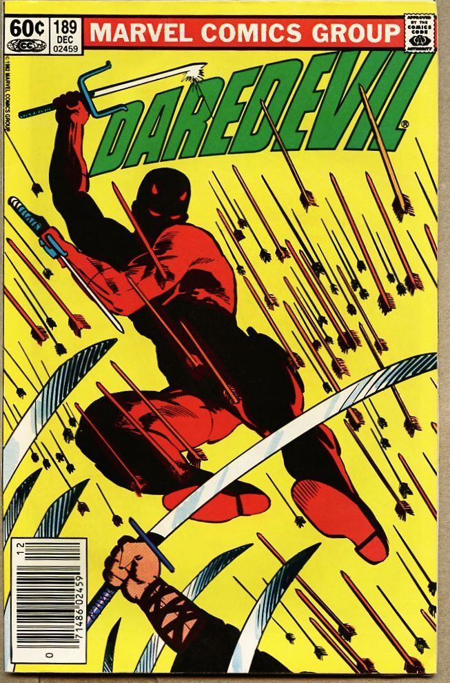 Daredevil #189-1982-fn+ 6.5 Black Widow / Death of Stick Newsstand Variant