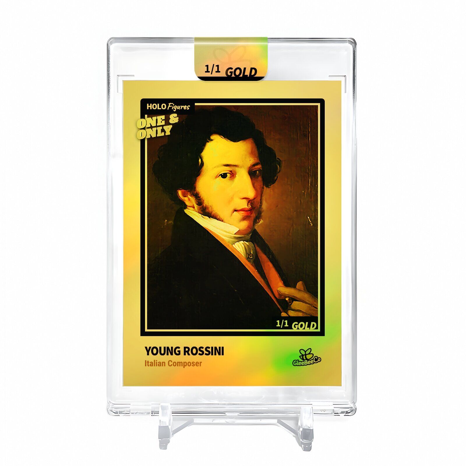 YOUNG ROSSINI Italian Composer Card 2023 GleeBeeCo #NL23-G Encased Holo GOLD 1/1