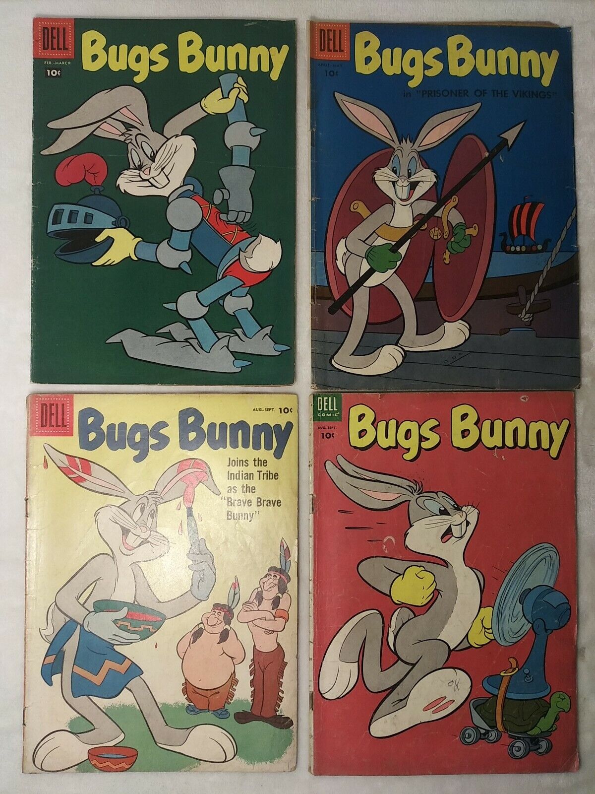 1950s Dell Comic Bugs Bunny Looney Toons Comic Book Lot Of 4 Vintage 