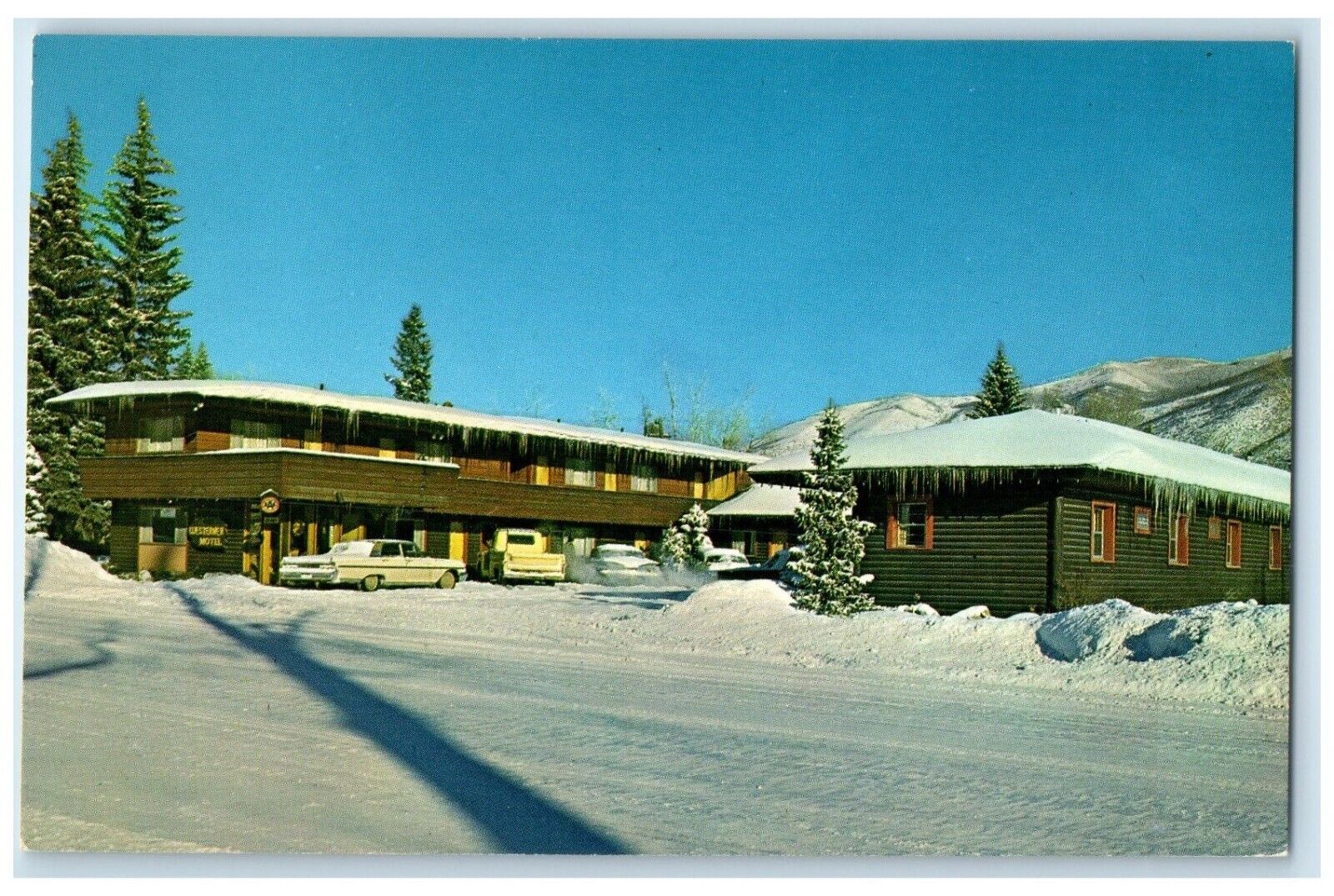 c1960 Westerner Motel Downtown Exterior Building Aspen Colorado Vintage Postcard