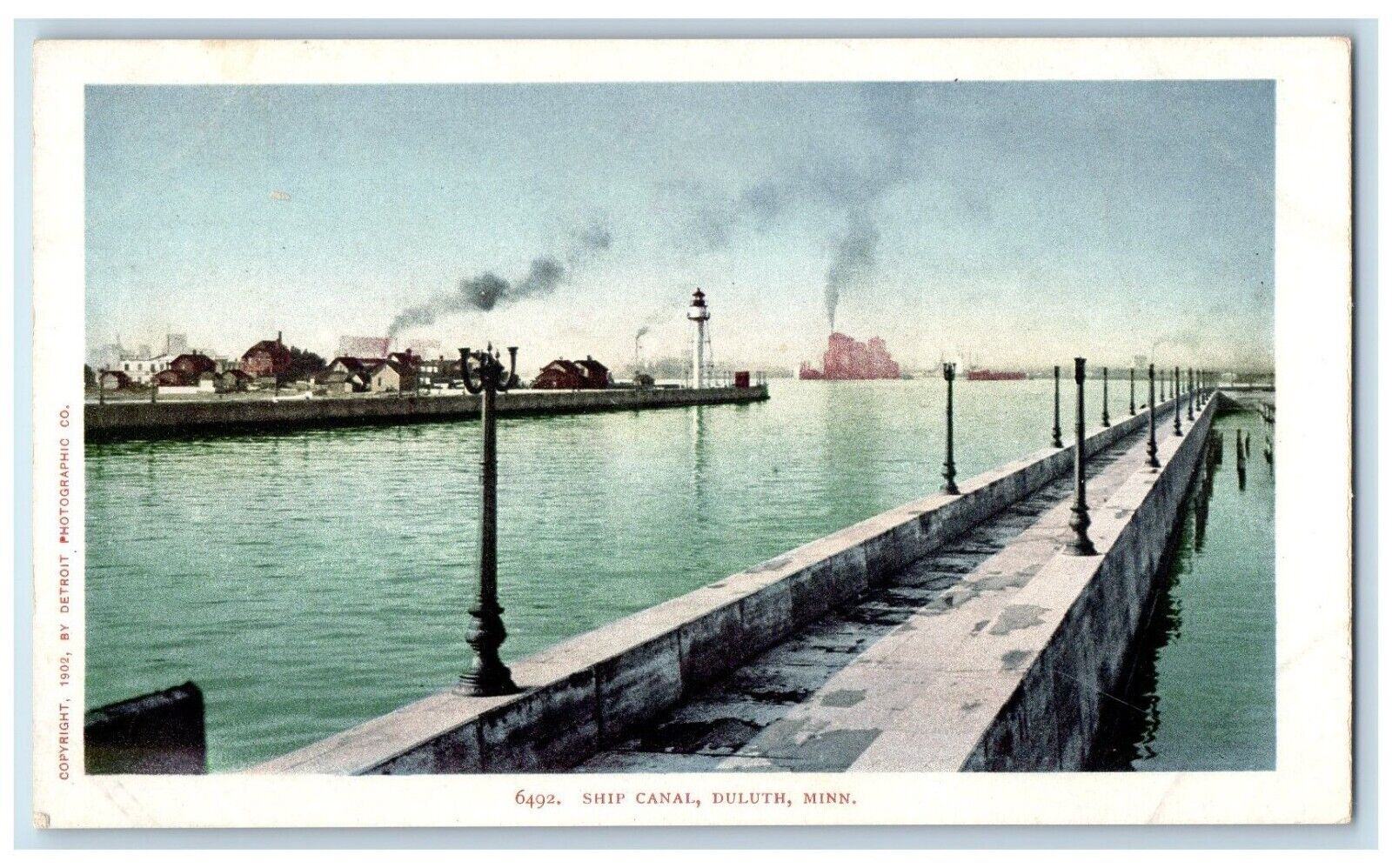 c1905 Ship Canal Lighthouse Exterior Building Duluth Minnesota Vintage Postcard