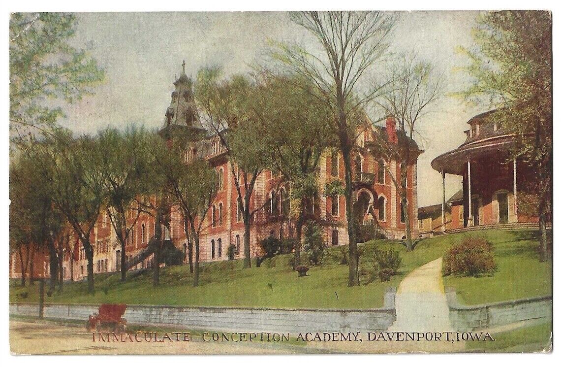Davenport Iowa c1915 Immaculate Conception Academy, Girls Catholic School
