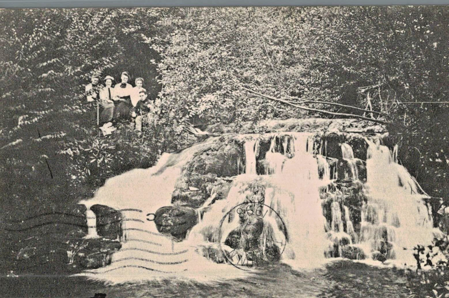 VIntage Postcard-Swiftwater Falls, Pocono Manor, PA