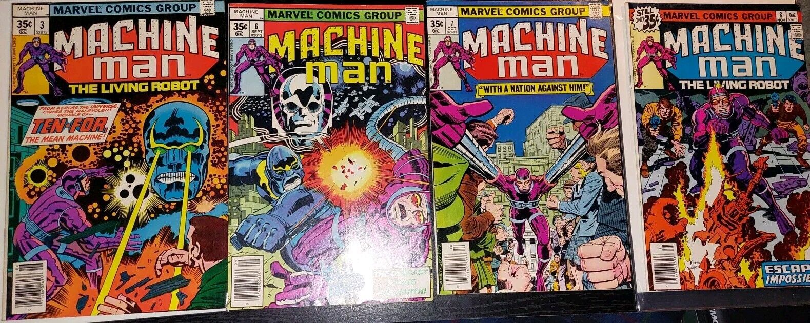 Machine Man Comic Book Lot Of 4 1978
