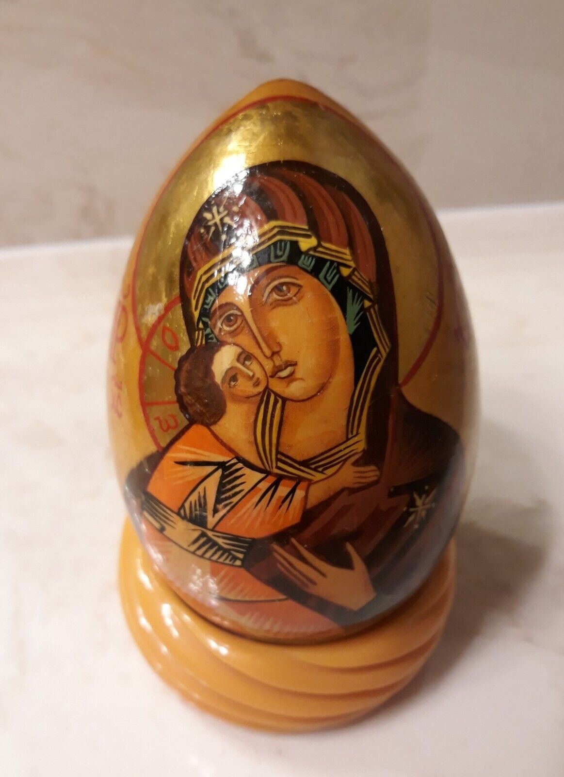 RUSSIAN EASTER EGG UNIQUE ICON of \