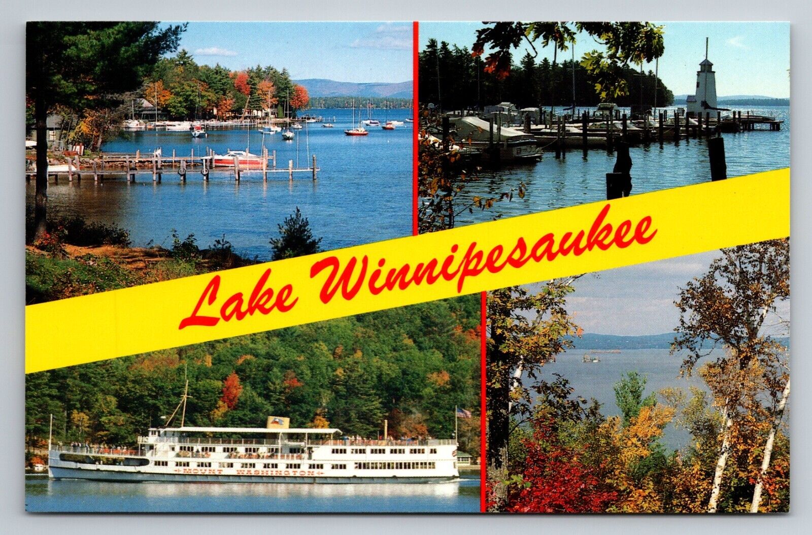 Lake Winnipesaukee New Hampshire Vintage Unposted Postcard