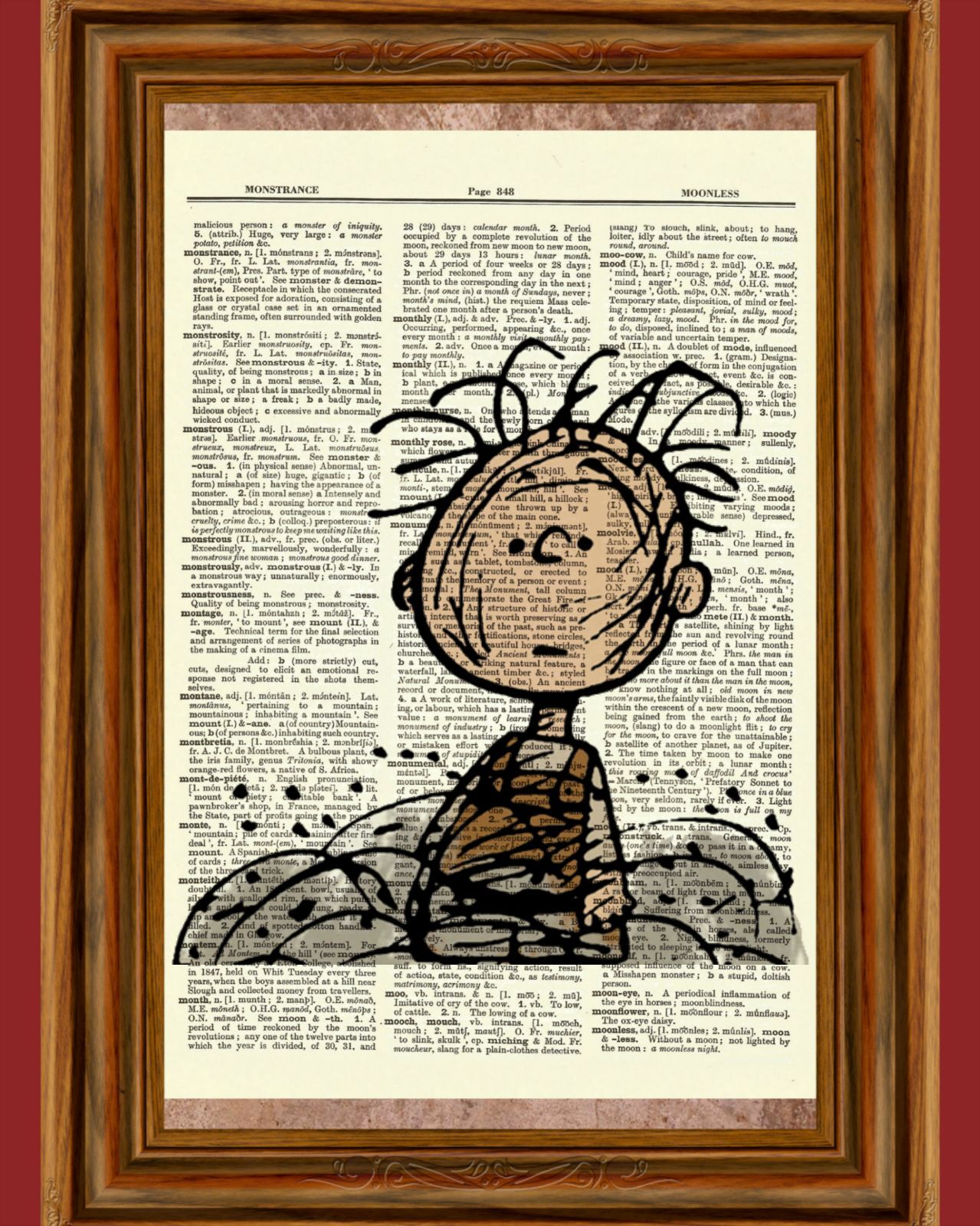 Pigpen Charlie Brown Dictionary Art Print Picture Poster Peanuts Pig Pen 