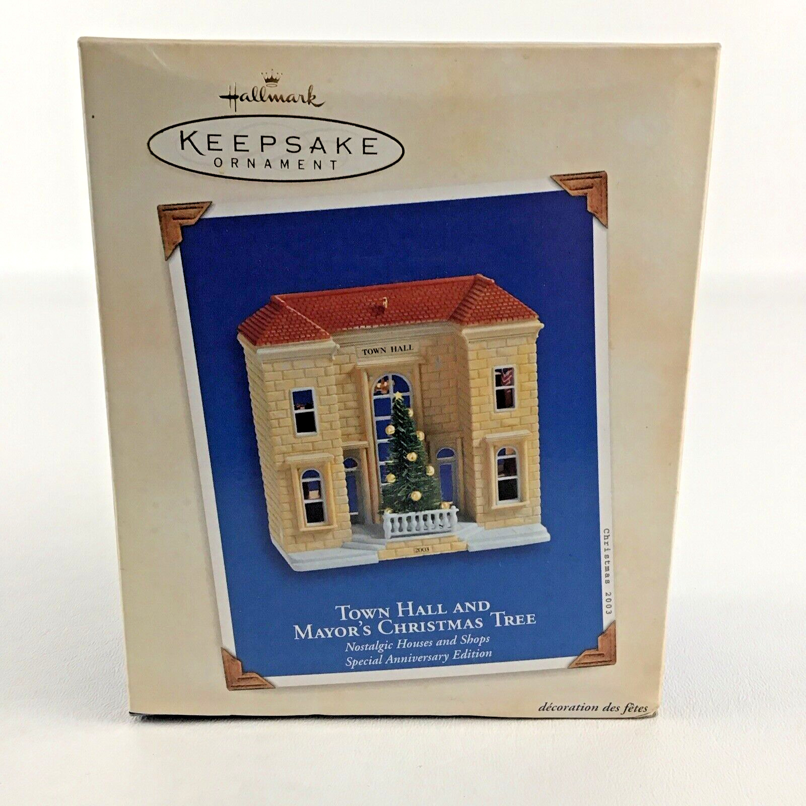 Hallmark Keepsake Town Hall Mayor\'s Christmas Tree Ornament Nostalgic House Shop