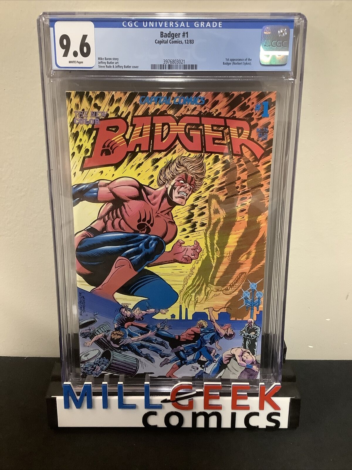 Badger #1, CGC Graded 9.6, Capital Comics, 1st Appearance Of The Badger, 1983