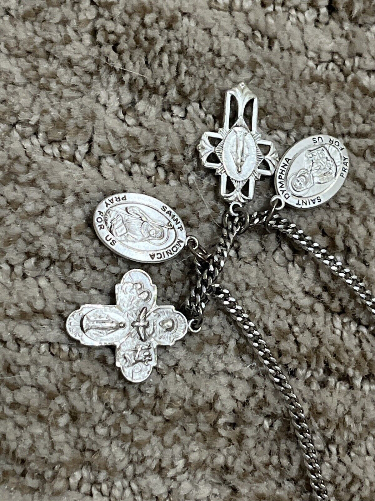 Blessed Catholic Medals Lot All Sterling Silver