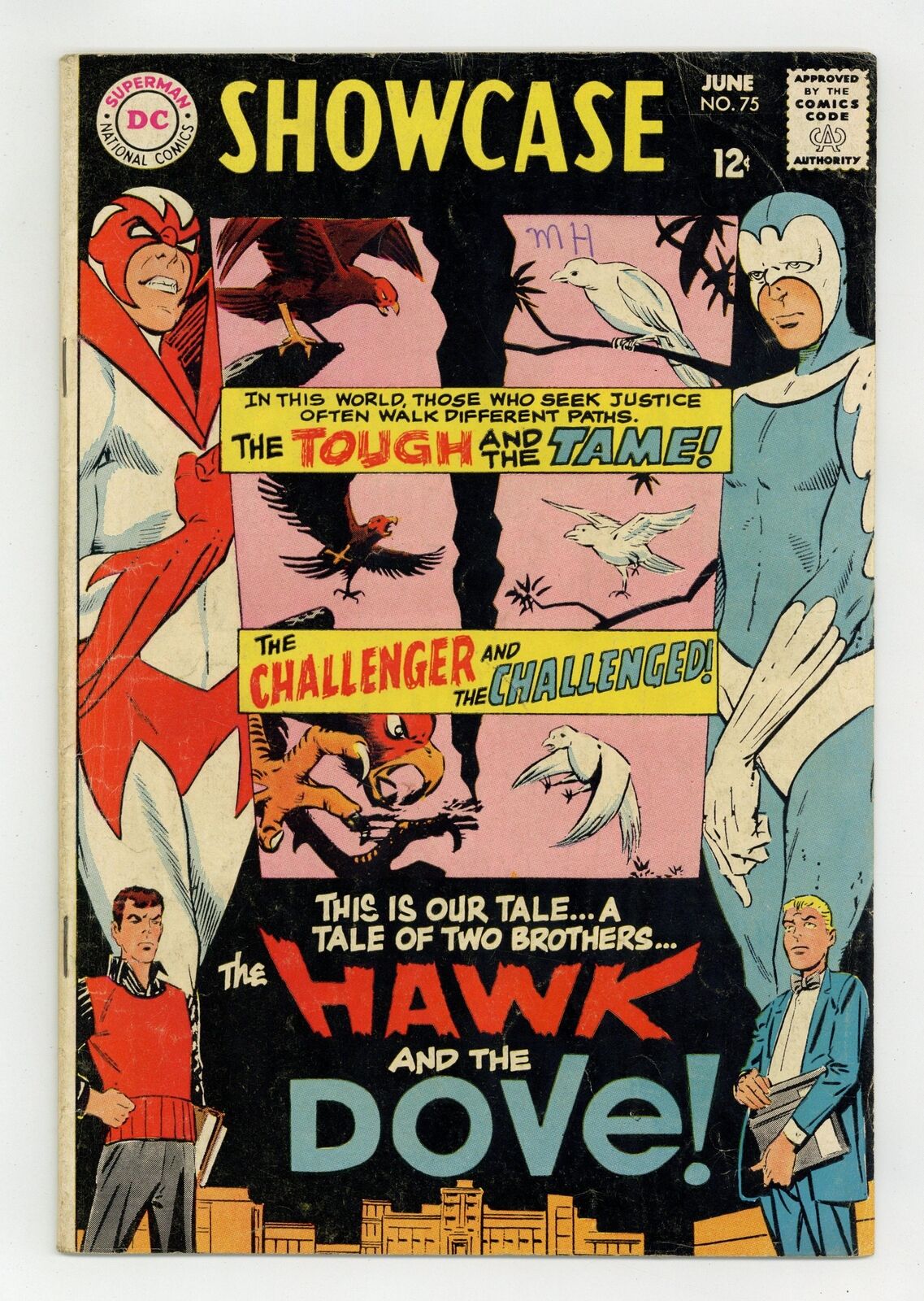 Showcase #75 VG- 3.5 1968 1st app. Hawk and Dove
