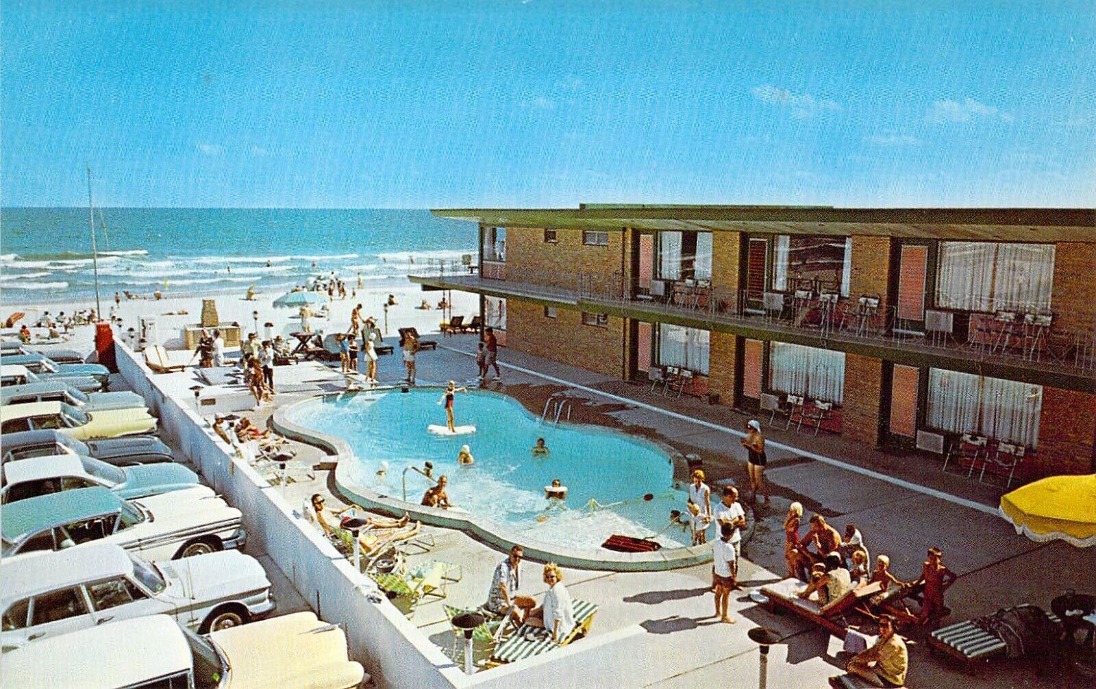 1964 NJ Wildwood Crest Monterey Motel & Apts Pool Mint postcard A72